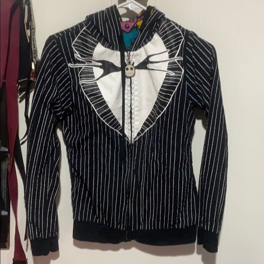 Reversible nightmare before Christmas zip hoodie